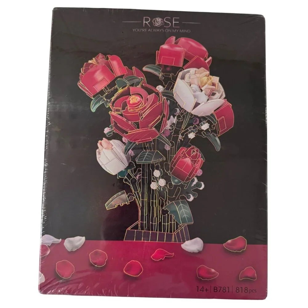 EDUCIRO Flowers Bouquet Building Decoration Set (818 PCS) Christmas Mother's Day